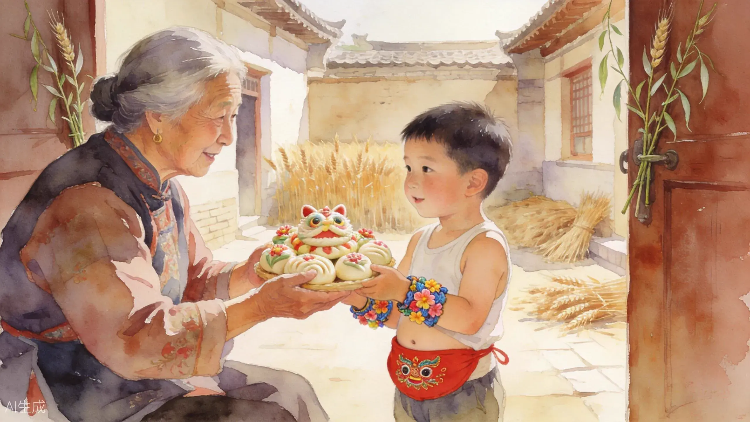 关中端午民俗——外婆送屈原馍给外孙